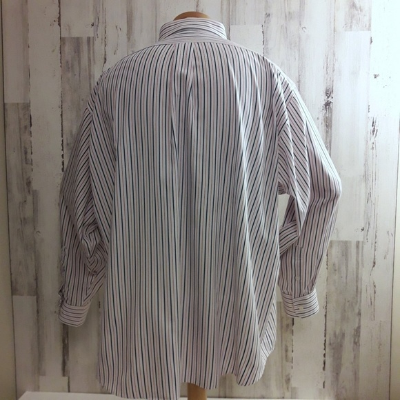 Bundle " 3 x $20" CHAPS Classic Fit Twill Stripes Button Up Shirt Size 18/18.5 - Picture 7 of 8